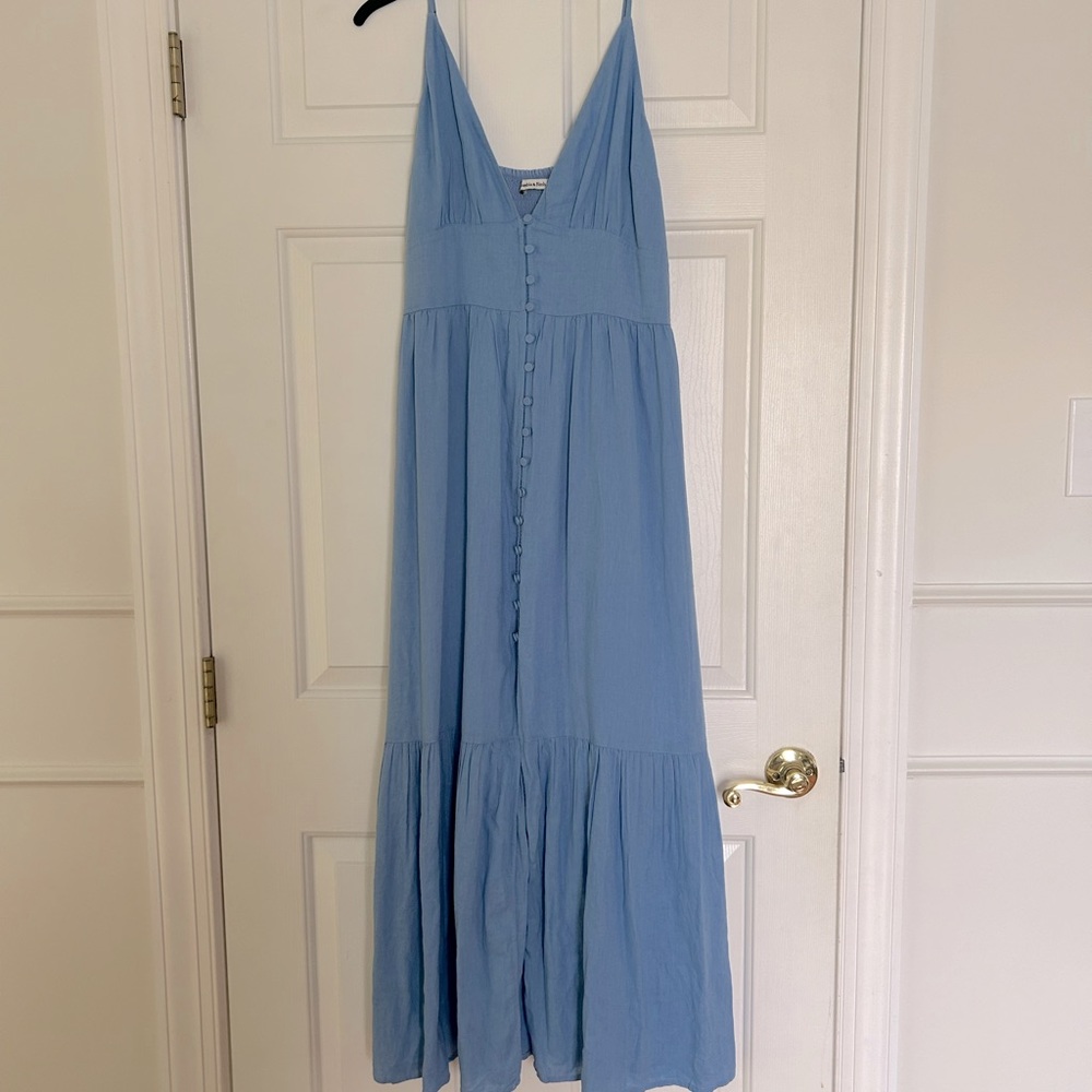 Abercrombie and Fitch linen blend button through maxi dress. New with tags.